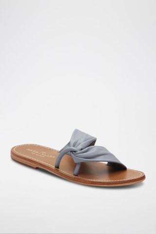 Mules em couro Chicory - Azul e castanho