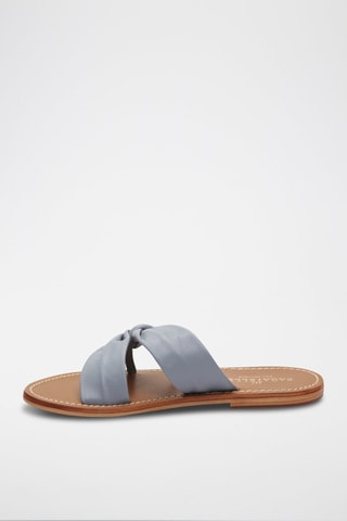 Mules em couro Chicory - Azul e castanho