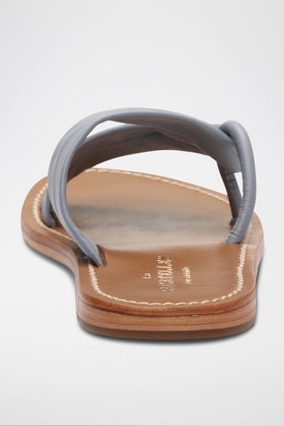 Mules em couro Chicory - Azul e castanho