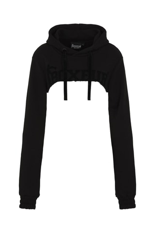 Korte Sweater met Capuchon - Zwart - Zwart