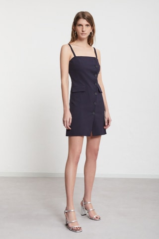 Robe droite - Bleu