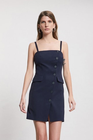 Robe droite - Bleu
