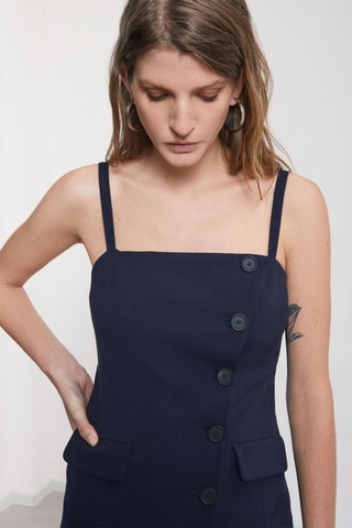 Robe droite - Bleu
