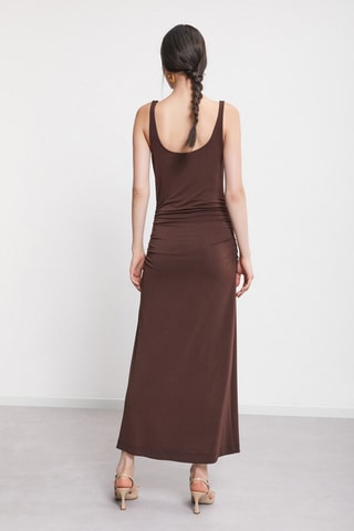 Vestido justo - Castanho