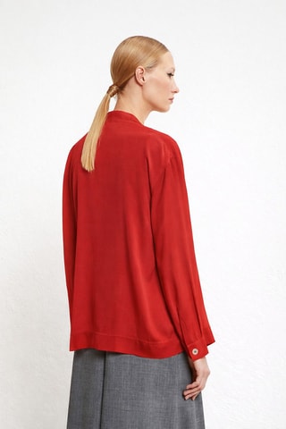 Gilet et top en soie - Rouge