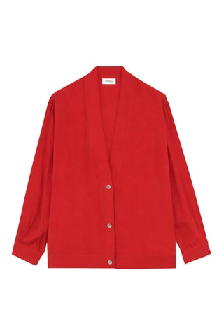 Gilet et top en soie - Rouge
