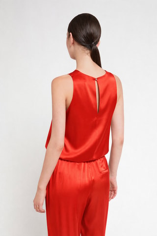 Top satiné - Rouge