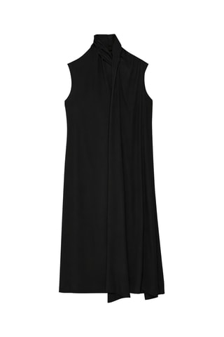 Robe midi en soie - Noir