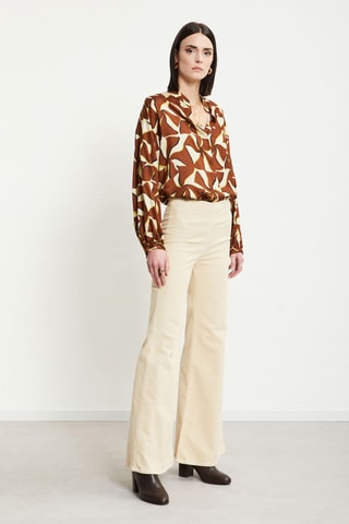 Pantalon en velours - Écru