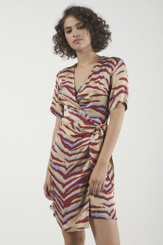 Robe portefeuille - Beige