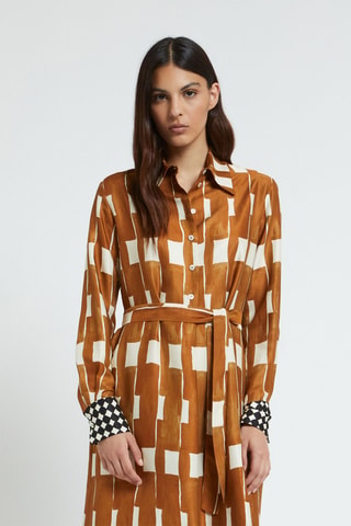 Robe midi - Marron
