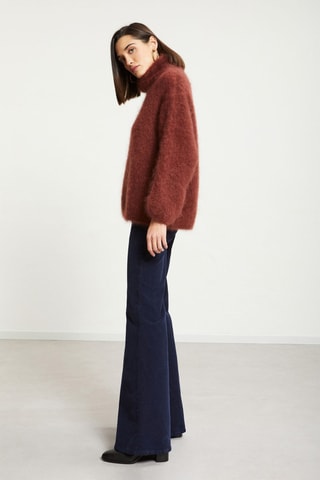 Pantalon en velours. - Bleu foncé