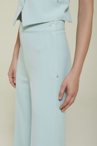Pantalon taille haute - Bleu clair