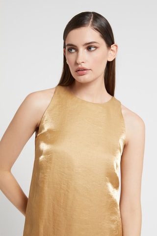 Robe droite en lin - Beige