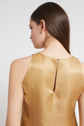 Robe droite en lin - Beige