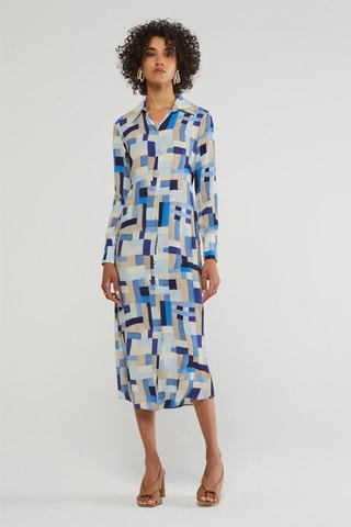 Robe chemise - Bleu