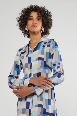 Robe chemise - Bleu