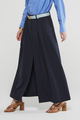 Jupe midi - Bleu