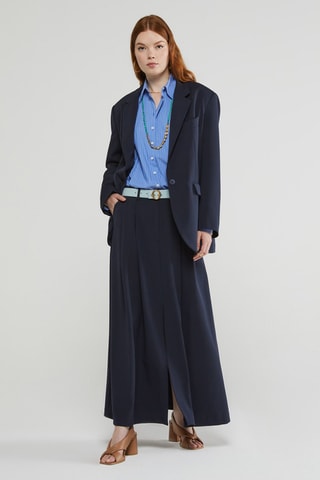 Jupe midi - Bleu