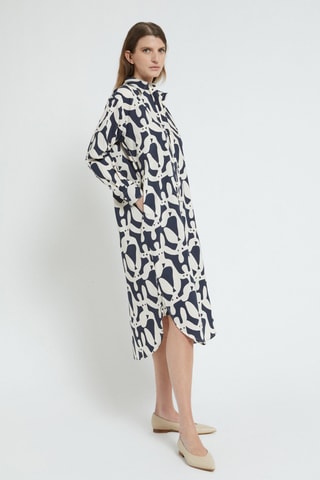 Robe chemise - Bleu foncé