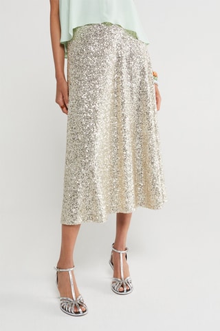 Jupe midi - Beige