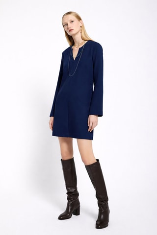 Robe droite - Bleu foncé