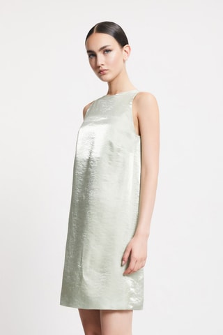 Robe droite en lin - Vert clair