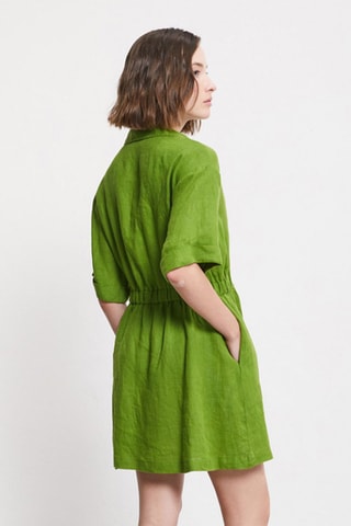 Robe patineuse en lin - Vert clair