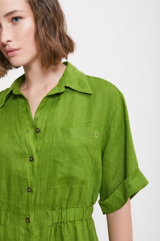 Robe patineuse en lin - Vert clair