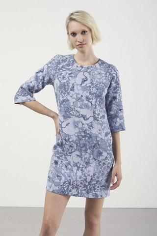 Robe droite - Bleu