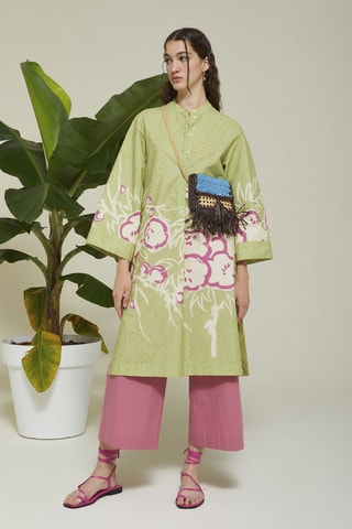 Vestido-camisa - Verde