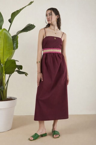 Robe midi - Bordeaux