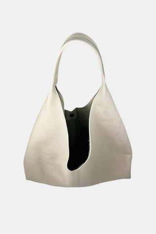 Leren Shopper en Clutch - Beige