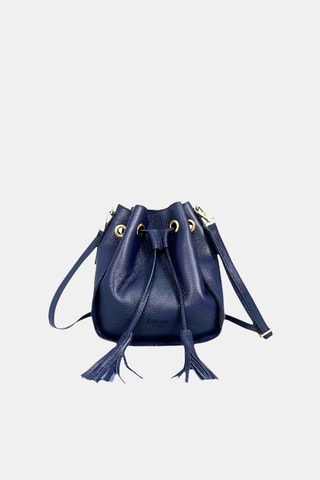 Leren Buideltas - Blauw