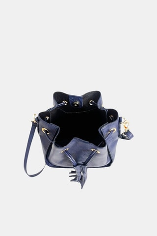 Leren Buideltas - Blauw