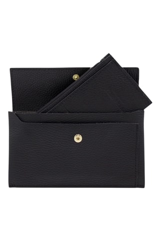 Leren Clutch en Pasjeshouder - Zwart