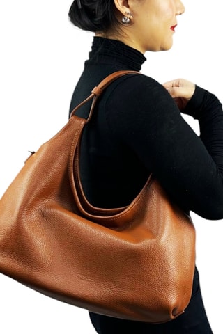 Leren Shopper - Bruin