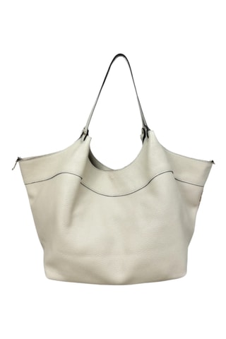 Leren Shopper - Beige