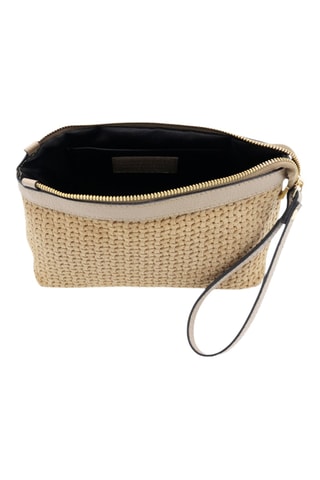 Leren Clutch - Beige