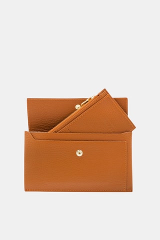 Leren Clutch en Pasjeshouder - Bruin