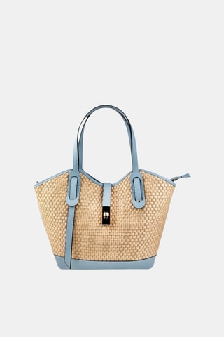 Leren Handtas - Blauw