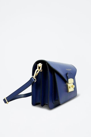 Leren Schoudertas Zaniah - Marineblauw - Blauw