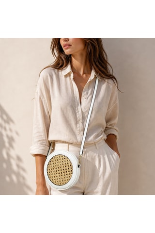 Leren Schoudertas Zara S/S - Wit