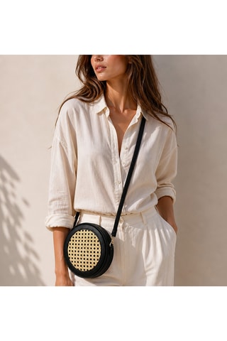 Leren Schoudertas Zara S/S - Zwart