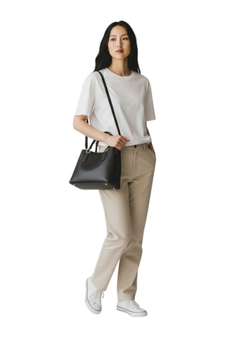 Leren Handtas Cloe S/S - Zwart
