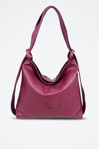 Leren Trendy Handtas Vittoria - Bordeauxrood