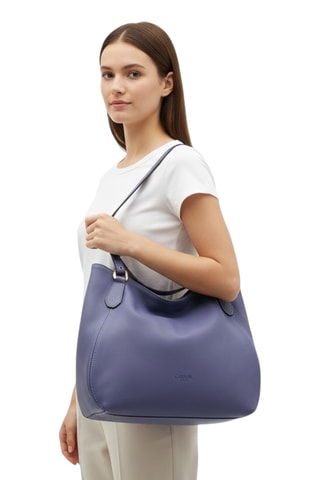 Leren Handtas Alba - Blauw