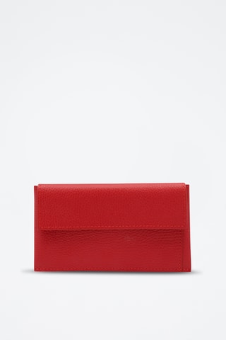 Leren Clutch en Pasjeshouder Frida - Rood