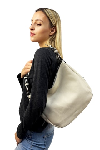 Leren Trendy Handtas Annalisa - Beige