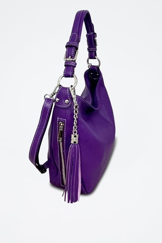 Leren Trendy Handtas Annalisa - Paars